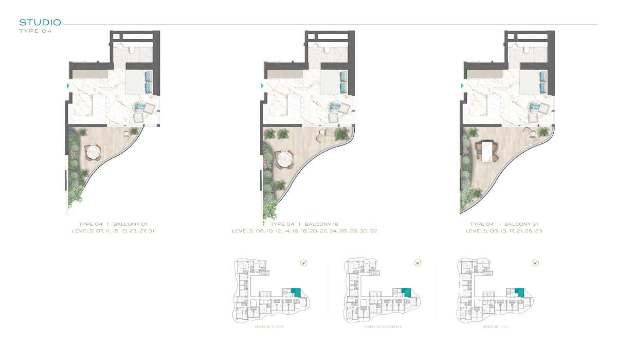 STD-Type 04-Balcony 11, Type 04-Balcony 16, Type 04-Balcony 31
